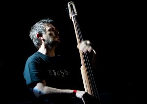 Jon Thorne playing upright bass